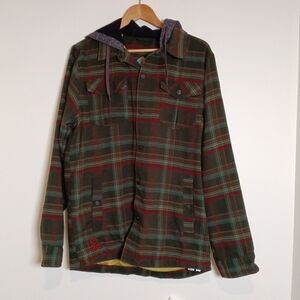 GNU Riding Jacket Shirtjack Military Green Plaid